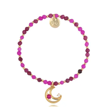 Bransoletka fuksja z księżycem Fuchsia Moon