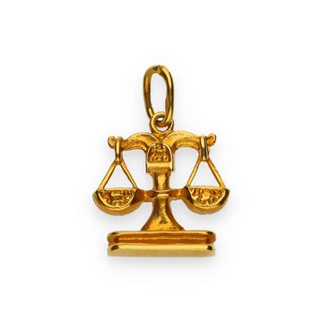 Złota zawieszka zodiak - waga