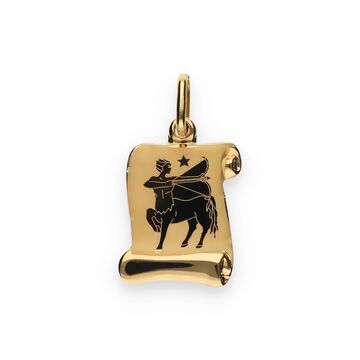 Złota zawieszka zodiak - strzelec