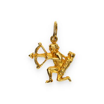 Złota zawieszka zodiak - strzelec